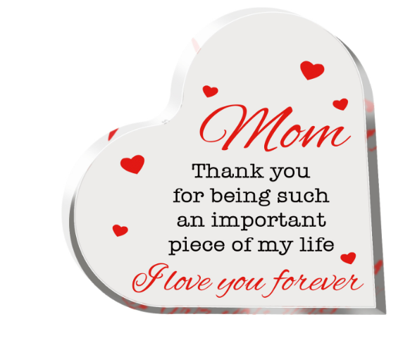 Acrylic Heart Plaque for Mother&