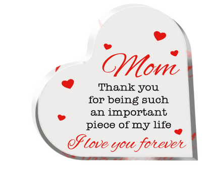 Acrylic Heart Plaque for Mother&