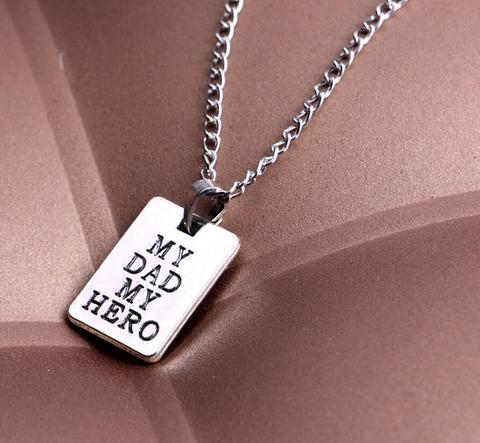 Dad Hero Pendant Necklace for Father&
