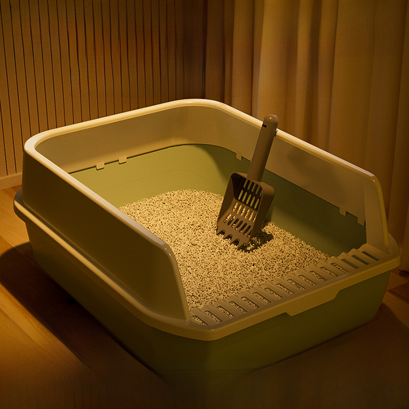 Extra Large Cat Litter Box with High Splash Guard