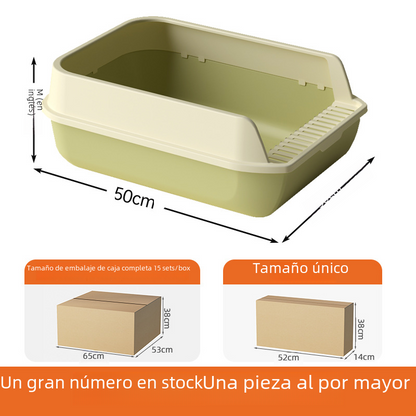 Extra Large Cat Litter Box with High Splash Guard