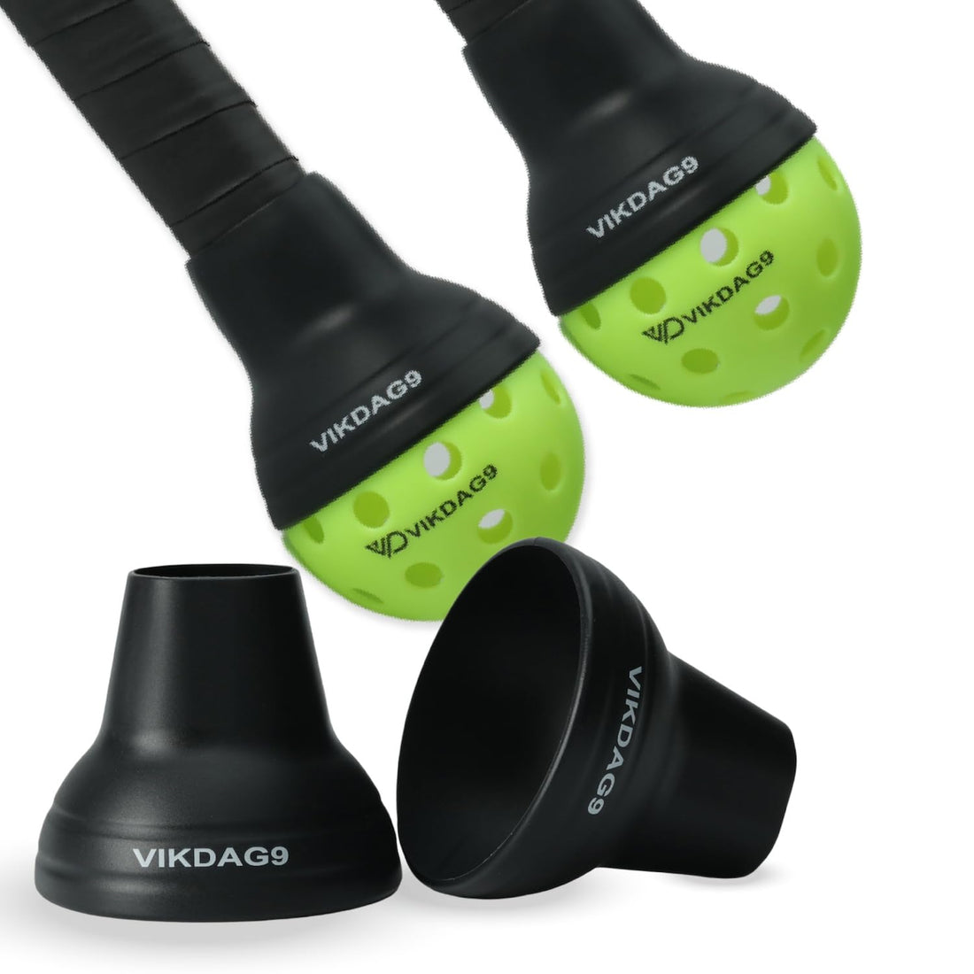 VIKDAG9 Universal Pickleball Upper Suction Cup | New Silicone Pickleball Paddle Grip | Anti-Slip Pickleball Hand Grip | Pickleball Suction Cup for Paddle | Pickleball Pickup Tube (4 Pack)