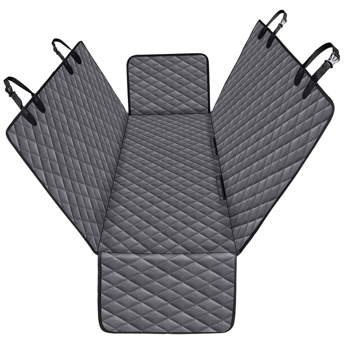 DKIIGAME Dog Car Seat Cover 600D Heavy Durable Dog Seat Cover for Back Seat Universal Size Fits for Cars Trucks and SUV (Gray Standard Size)