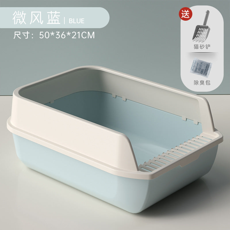 Extra Large Cat Litter Box with High Splash Guard