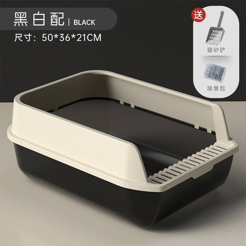 Extra Large Cat Litter Box with High Splash Guard