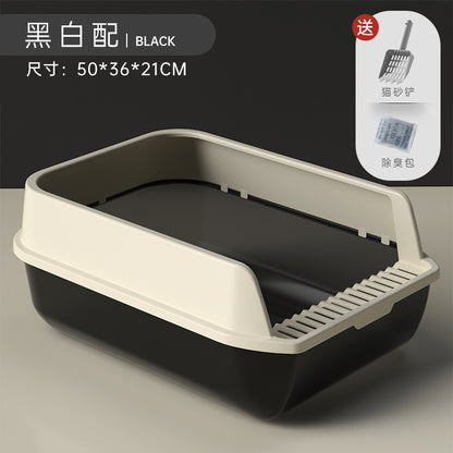 Extra Large Cat Litter Box with High Splash Guard