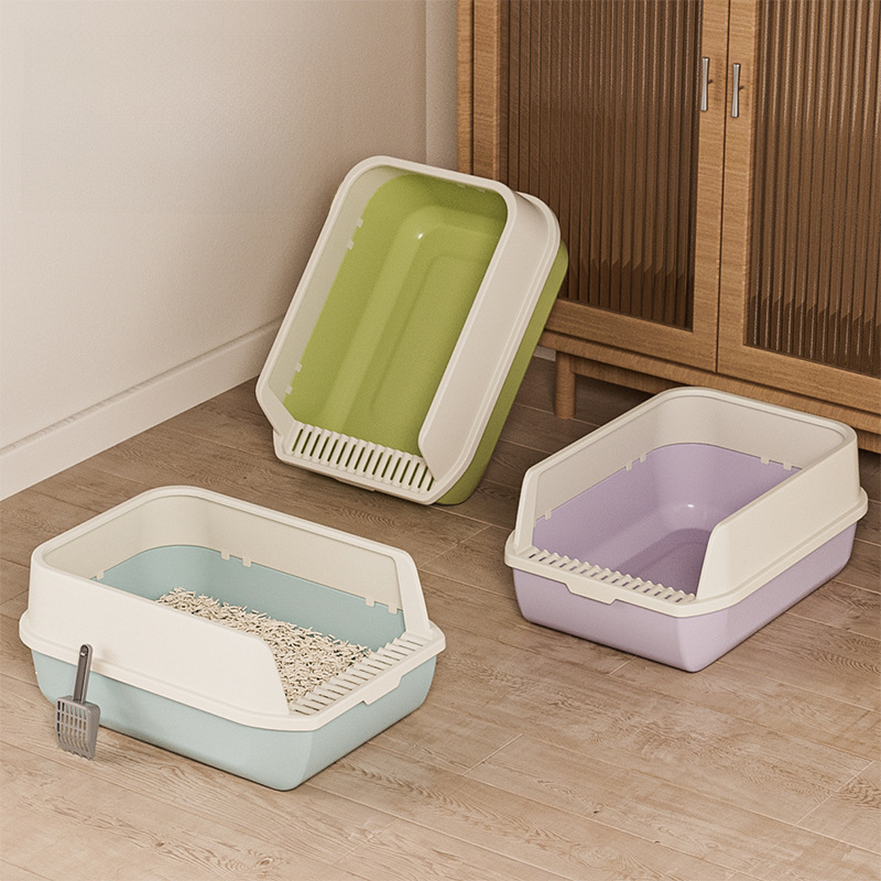 Extra Large Cat Litter Box with High Splash Guard