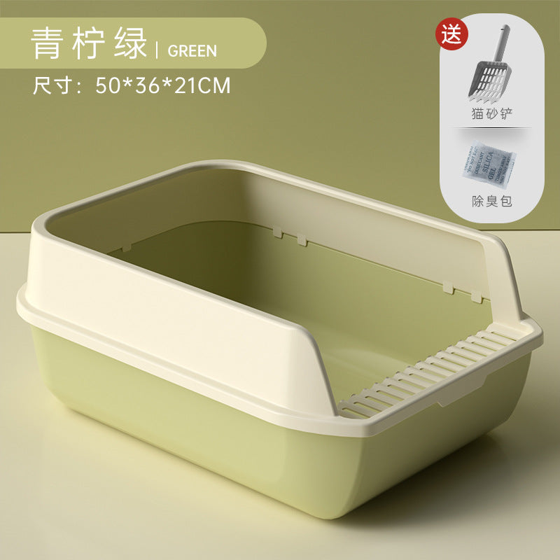 Extra Large Cat Litter Box with High Splash Guard