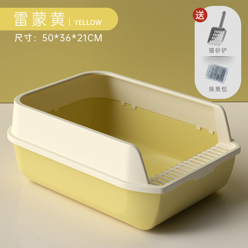 Extra Large Cat Litter Box with High Splash Guard