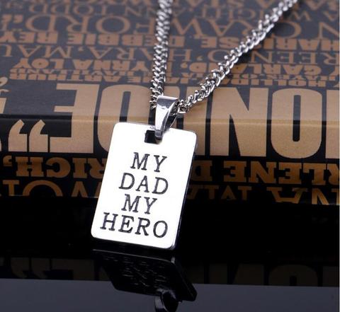 Dad Hero Pendant Necklace for Father&