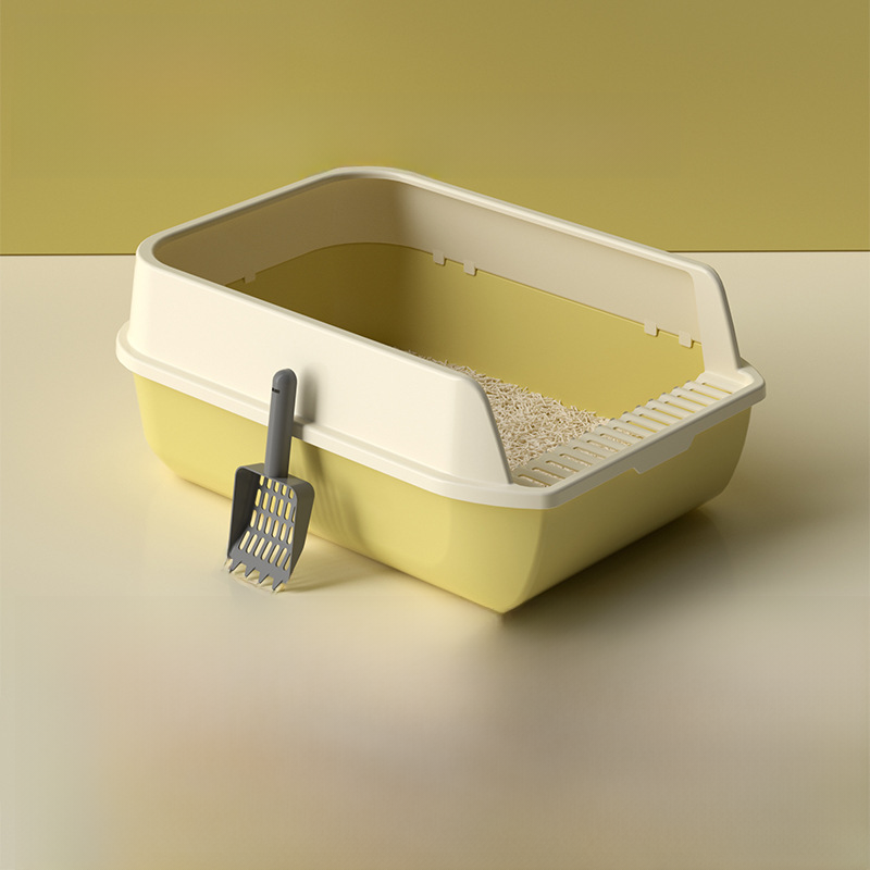 Extra Large Cat Litter Box with High Splash Guard